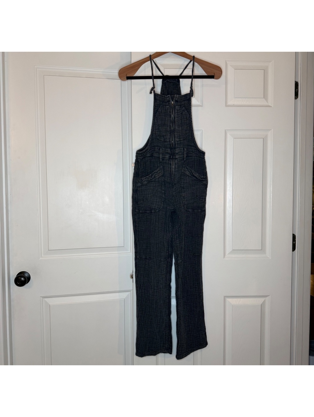 Anthropologie Pilcro Guaze Painters Overall Pants Faded Black Womens Sz 24 - Picture 1 of 8